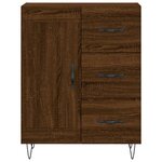 vidaXL Buffet haut Chêne marron 69 5x34x180 cm Bois d'ingénierie