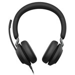 Jabra evolve2 40 casque pc stereo ecouteurs certifié microsoft teams à réduction du bruit avec technologie d`appel à 3 microphon