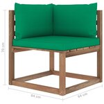 vidaXL Salon palette de jardin 7 Pièces et coussins Bois de pin imprégné