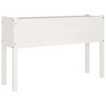 vidaXL Jardinière d'extérieur Blanc 110x31x70 cm Bois de pin massif