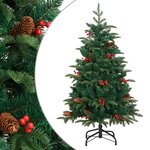 vidaXL Sapin de Noël artificiel avec pommes de pin et baies 120 cm