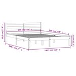 vidaXL Cadre de lit 135x190 cm bois de pin massif