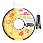 Moule à tarte couronne Ø 30 cm + Stylo de glaçage noir