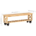 vidaXL Meuble TV 130x30x42 cm Bois de manguier brut