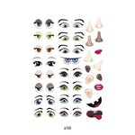 1240 gommettes adhésives - yeux et visage