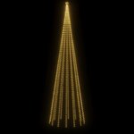 vidaXL Sapin de Noël avec piquet 1134 LED Blanc chaud 800 cm