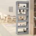 vidaXL Bibliothèque/Séparateur de pièce Sonoma gris 60x30x166 cm