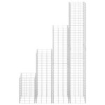 vidaXL Lits surélevés en gabion 4 Pièces 30x30x50/100/150/200 cm Fer
