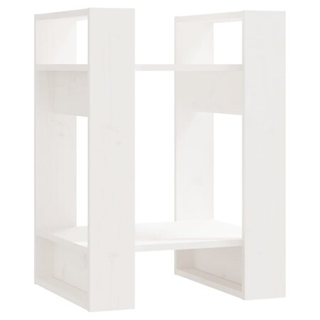 vidaXL Bibliothèque/Séparateur de pièce Blanc 41x35x57 cm Pin solide