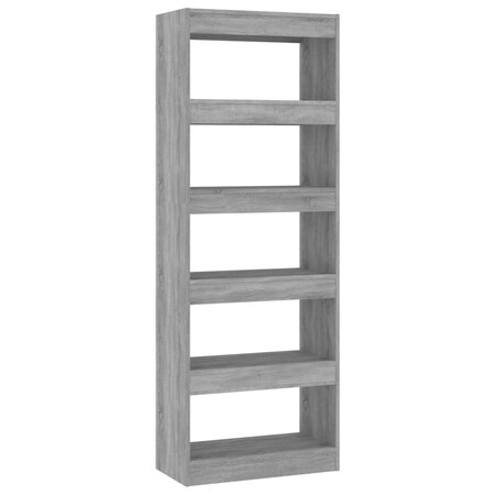 vidaXL Bibliothèque/Séparateur de pièce Sonoma gris 60x30x166 cm