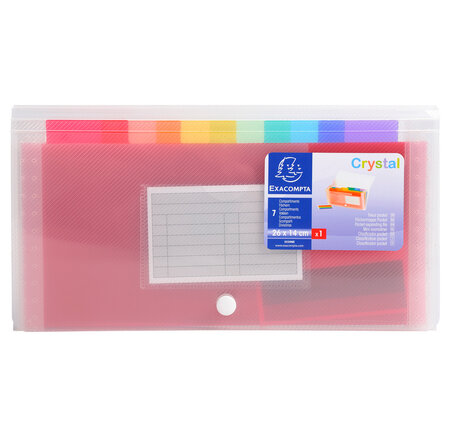 Trieur pocket pp 7 comp.14x26 crystal exacompta