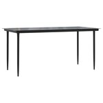 vidaXL Mobilier à dîner de jardin et coussins 5 Pièces noir et gris