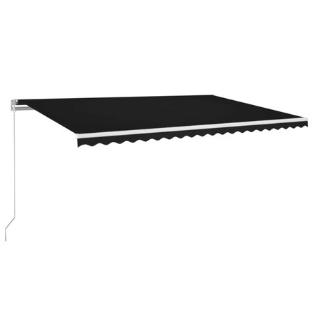 vidaXL Auvent manuel rétractable avec LED 500x300 cm Anthracite