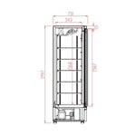 Vitrine réfrigérée murale positive noire - de 2 à 4 portes - combisteel - r290 - acier1253 mm1000 2508x710x1997mm
