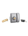 THIRARD - Verrou double entrée Universel ajustable pour entrée  HG 5+  dim. cylindre de 35 à 80mm  acier  5 clés  epoxy argent