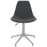 vidaXL Chaises pivotantes à manger lot de 2 gris clair PP