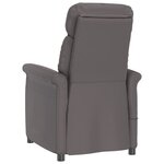 vidaXL Fauteuil de massage Gris Similicuir