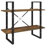 vidaXL Bibliothèque 2 niveaux Chêne fumé 80x30x70 cm Bois d'ingénierie