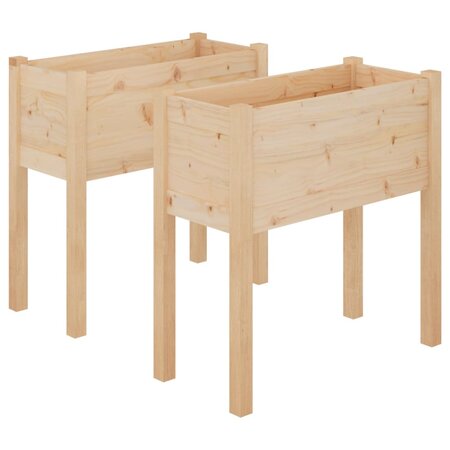 vidaXL Jardinières 2 Pièces 70x31x70 cm Bois de pin massif