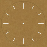 Pochoir papier kraft horloge "classic"  26x26cm  2designs  2 pces