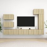 vidaXL Ensemble de meuble TV 8 Pièces Chêne sonoma Aggloméré
