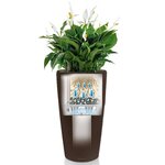 Lechuza jardinière rondo 32 all-in-one taupe haute brillance 15784