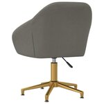 vidaXL Chaise pivotante de salle à manger Gris foncé Velours