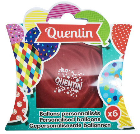 Ballons de baudruche prénom Quentin