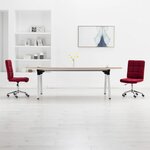 vidaXL Chaises à manger lot de 2 bordeaux tissu