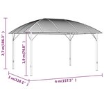 vidaXL Tonnelle avec toit arqué 3x4 m Anthracite