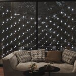 vidaXL Filet lumineux blanc froid de Noël 3x3 m 306 LED Int/ext