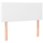 vidaXL Lit à sommier tapissier avec matelas Blanc 90x190 cm Similicuir