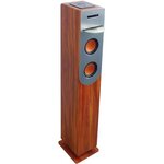 INOVALLEY HP34-CD-WOOD Tour de son Lecteur CD - Bluetooth - 100 W - USB - Bois et gris