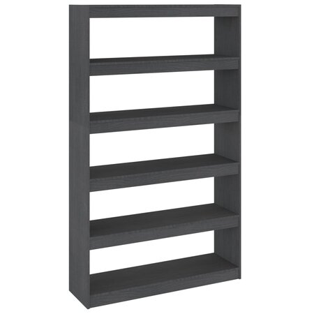 vidaXL Bibliothèque/Séparateur de pièce Gris 100x30x167 5cm Pin massif