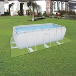 Bestway bâche de sol de piscine 8 pièces 81x81 cm vert