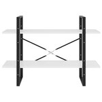 vidaXL Bibliothèque à 2 niveaux Blanc 100x30x70 cm Aggloméré