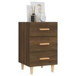 vidaXL Table de chevet chêne marron 40x40x66 cm bois d'ingénierie