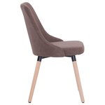 vidaXL Chaises à manger lot de 2 marron tissu