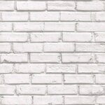 Urban Friends & Coffee Papier peint Briques Gris et blanc