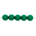 24 Perles rondes 10 mm - vert foncé