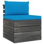vidaXL Salon palette de jardin 6 Pièces avec coussins Bois de pin