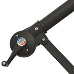 vidaXL Parasol avec éclairage LED 300 cm Poteau en métal Vert