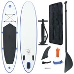 vidaXL Stand Up Paddle Planche à rame Bleu et blanc