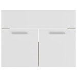 vidaXL Armoire d'évier et lavabo intégré Blanc/chêne sonoma Aggloméré