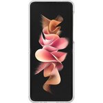 Protection pour smartphone samsung - coque avec anneau z flip3 - transparent