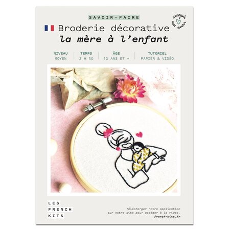 Coffret DIY - Broderie décorative - Mère et enfant