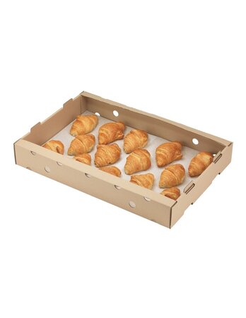 (lot   20 plateaux) plateau de transport écru 640 x 430 x 90mm