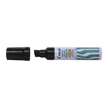 Marqueur permanent sca-6600 corps métal pte biseau extra large noir x 12 pilot