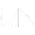 vidaXL Lumières d'arbre de Noël Intérieur/Extérieur 576 LED 3 6 m