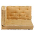 vidaXL Ensemble de coussins de canapé palette 3 Pièces Jaune
